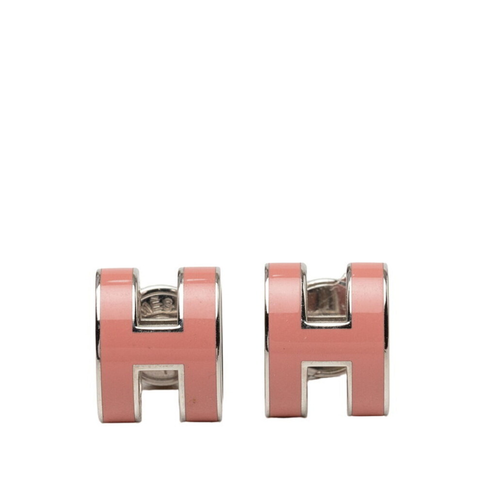HERMES Silver Earrings